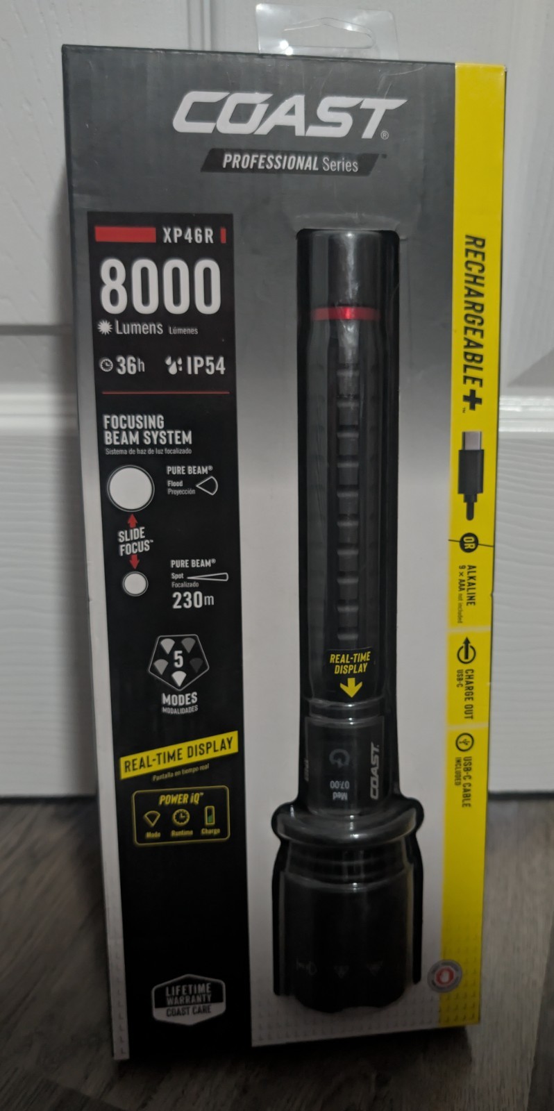 Coast 8000 Lumens LED Rechargeable Flashlight (XP46R)… FREE S&H!
