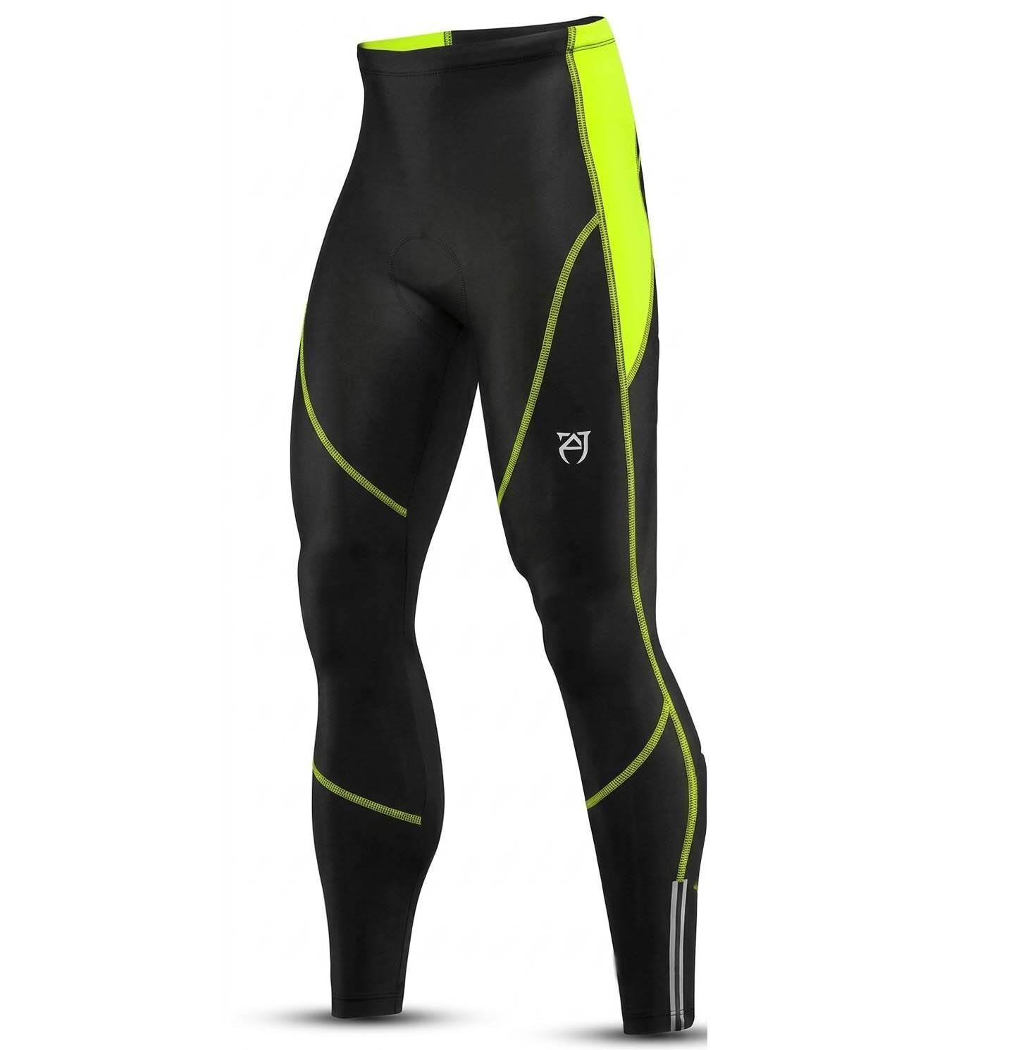 Men’s Thermal Cycling Tights Winter Padded Pants Fleece Bike Leggings Coolmax