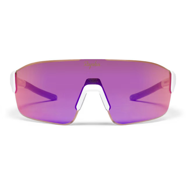 Rapha Fuori Pro Team Frameless Glasses – White Frame/Pink Blue Lens – One Size
