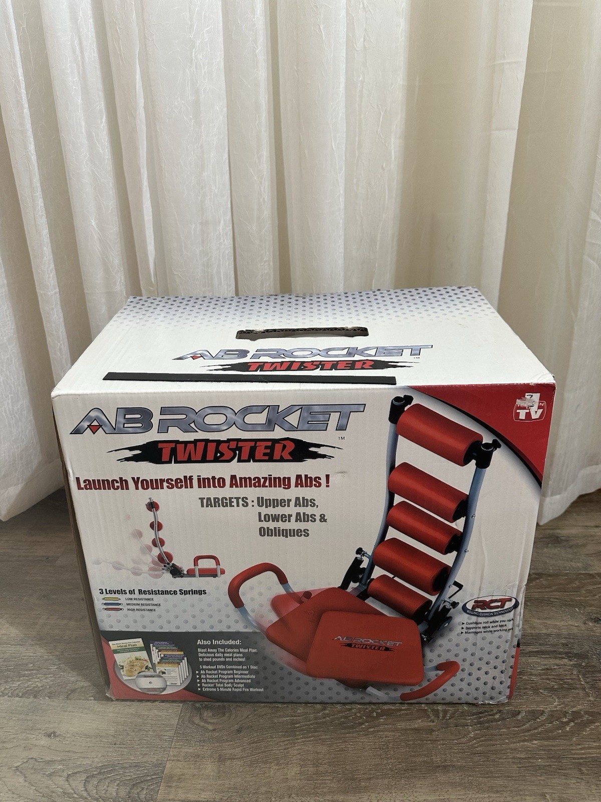 AB Rocket Twister Total Ab Workout Machine Red Three Levels Of Resistance