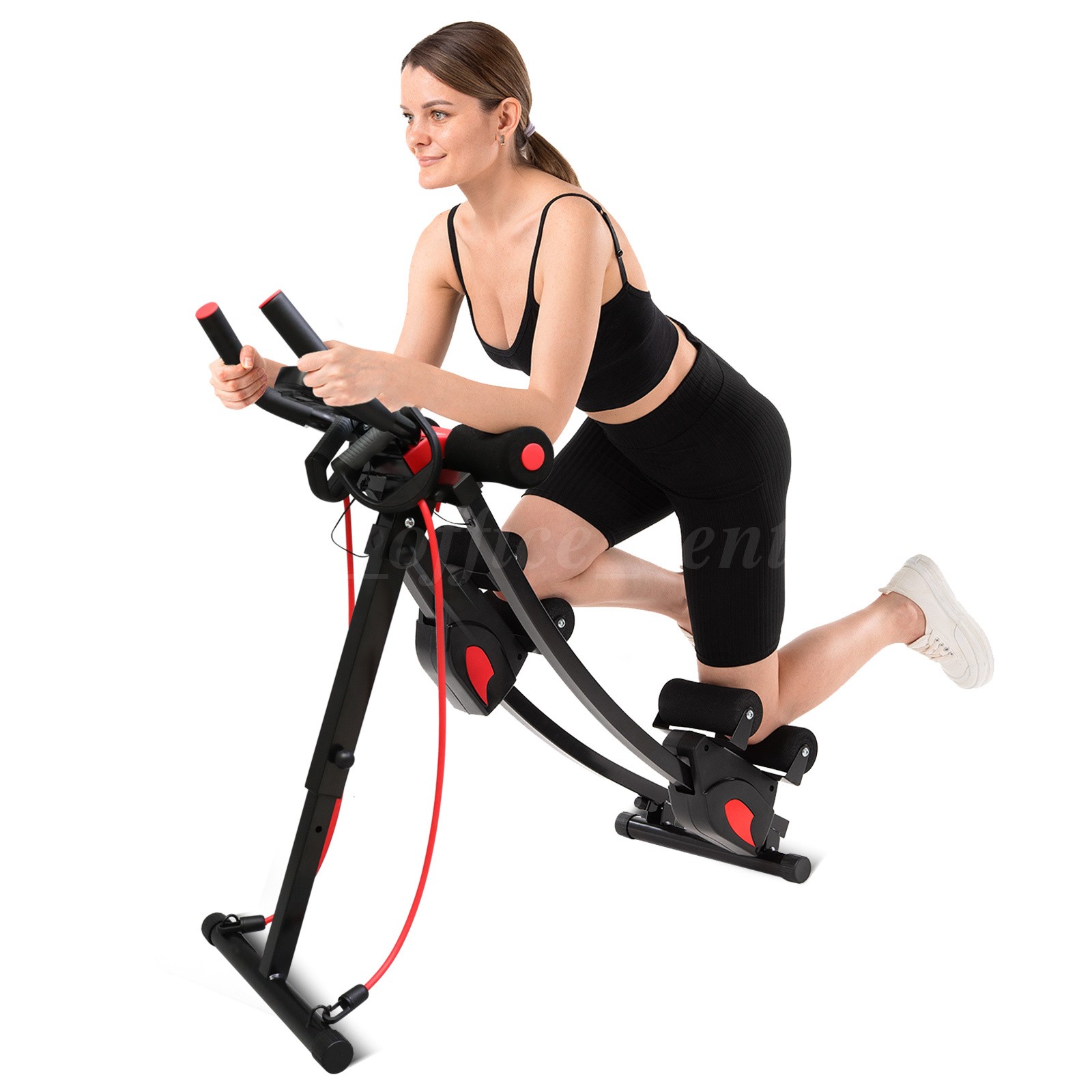 Foldable Home Gym Dual Track Fitness Machine for Abdominal & Stomach Workout