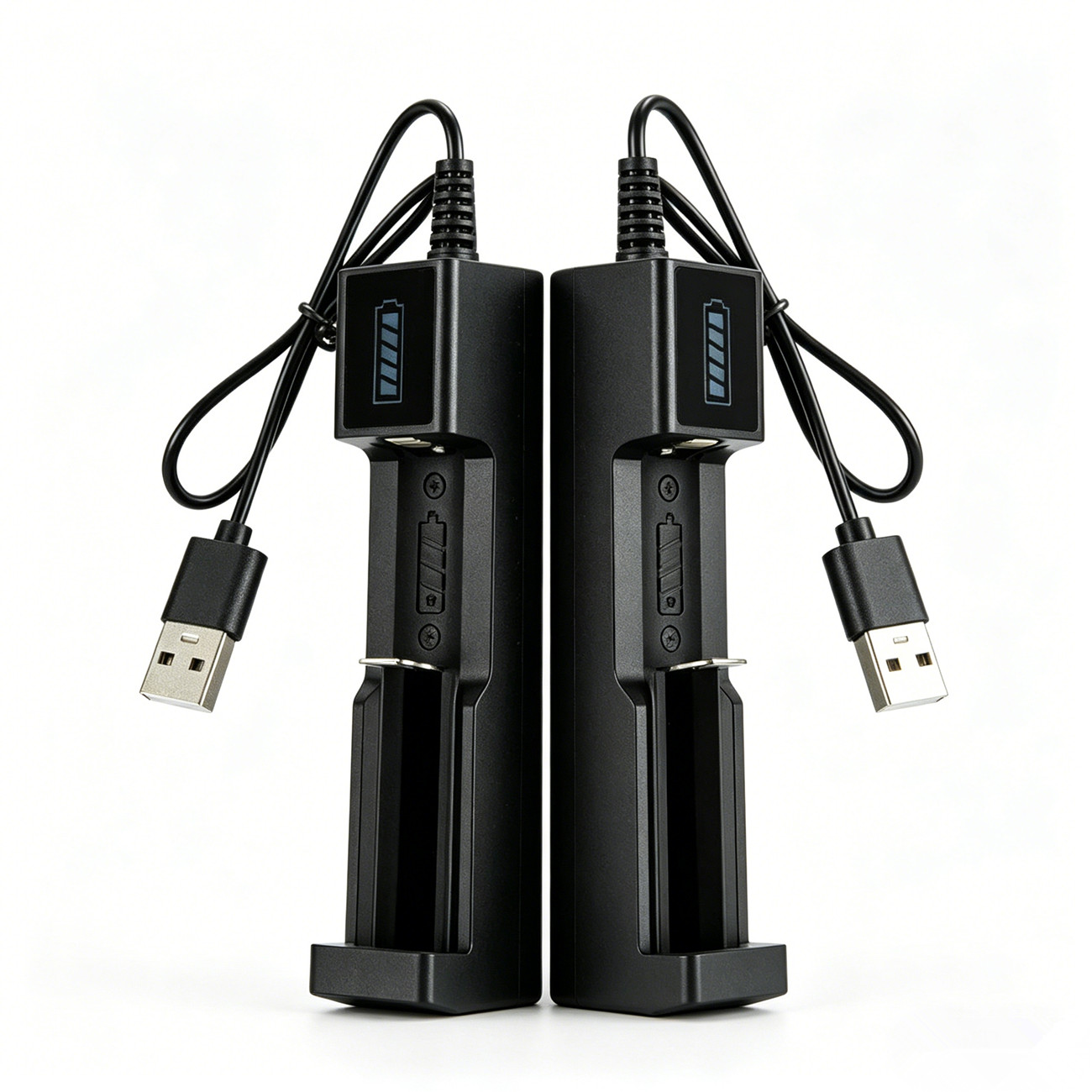8Pcs/Set 16340 Batteries 3.7V Li-ion Rechargeable Battery + 2Pcs USB Chargers