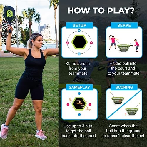– Pickleball Yard Game As Seen on Shark Tank – Beach, Without Paddles