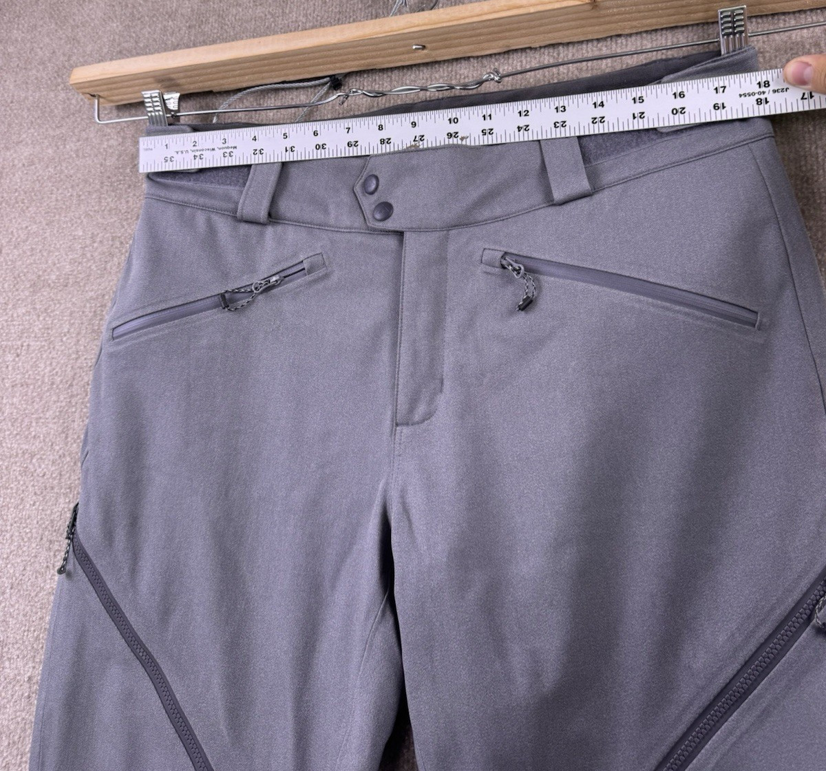 Strafe Polartec Ski Pants Insulated Gray 34W X 35L Size Large Fleece Lined