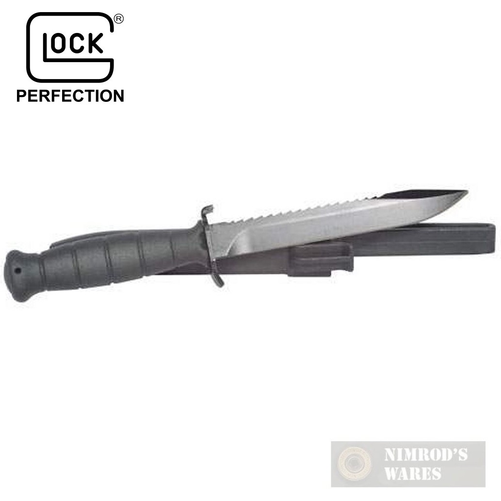 GLOCK KB17281 Field Knife w/ Sheath 6.5″ w/ Saw Black FAST SHIP