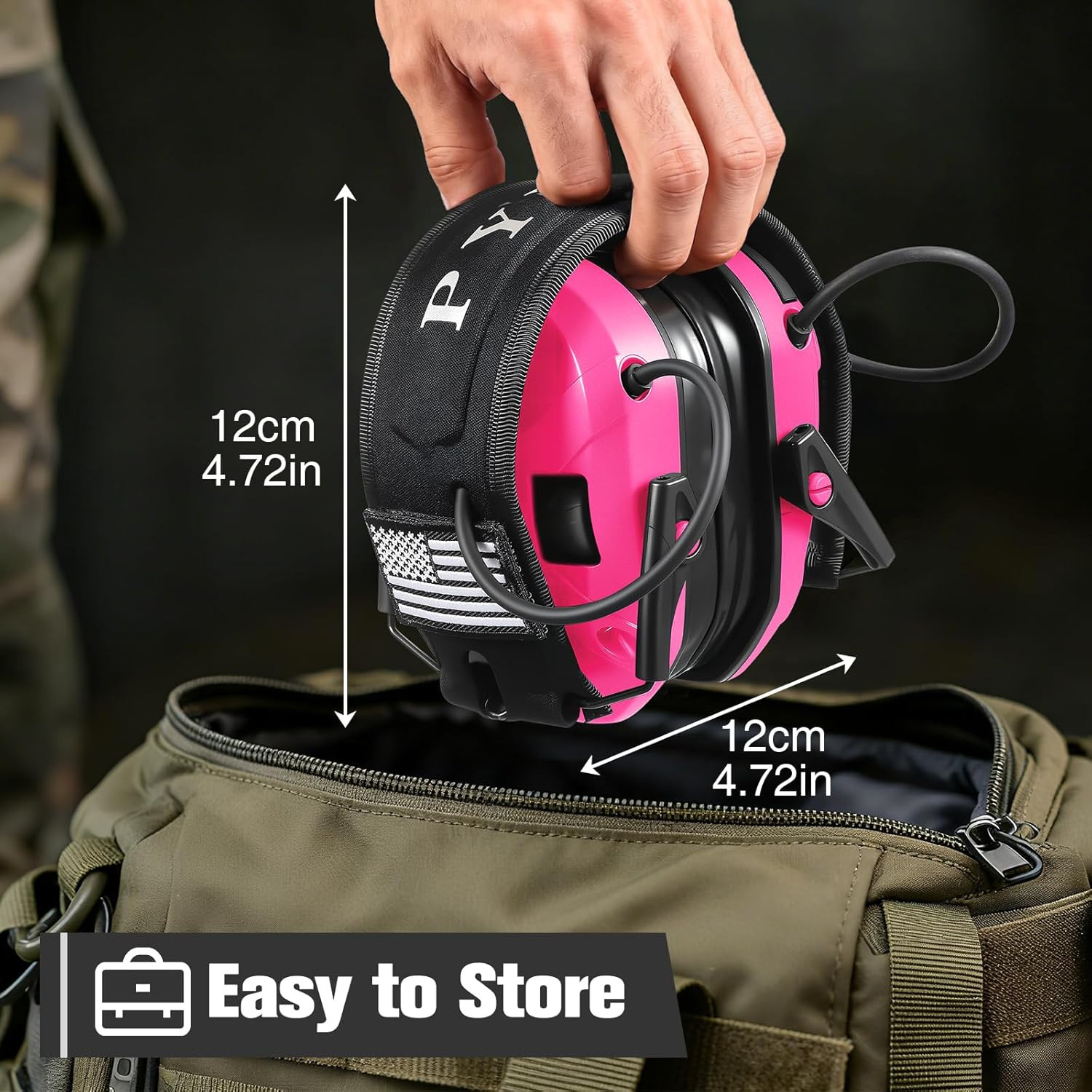 Electronic Shooting Ear Protection W/Gel Pads, 23Db NRR Active Noise Reduction &