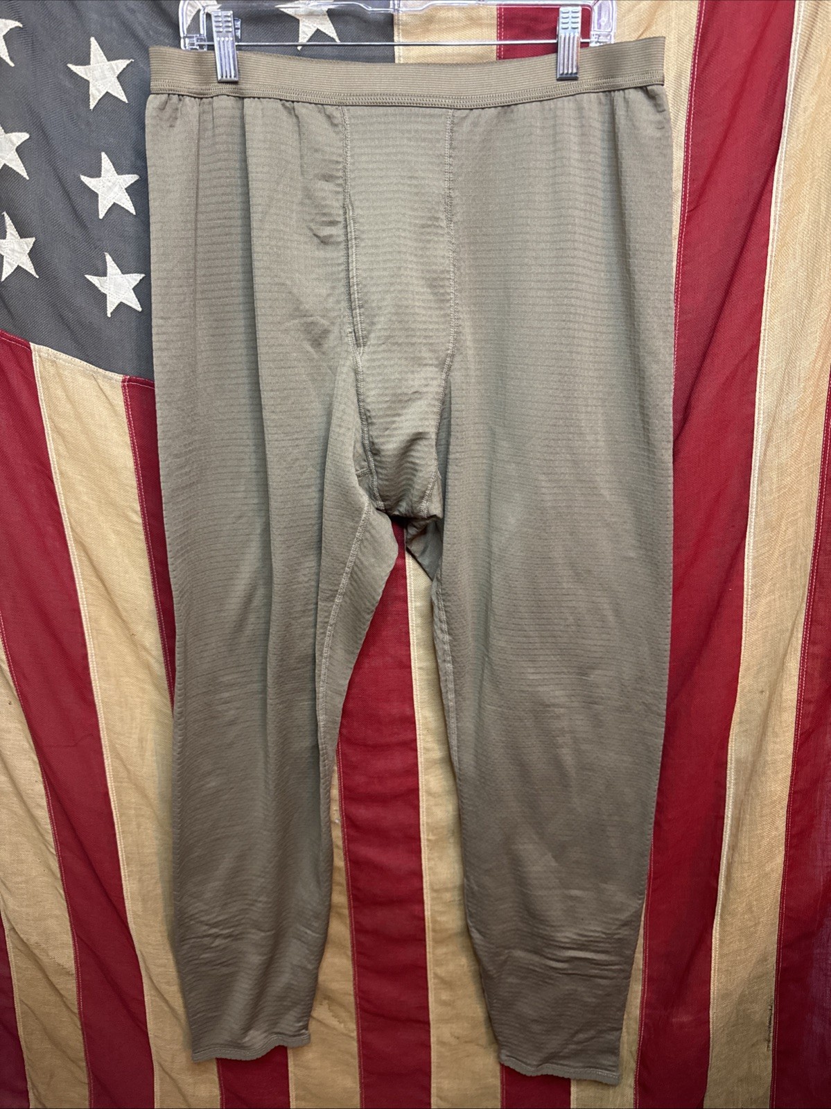 New Large Regular Tactical Thermal Fleece Brown Coyote Pants Waffle Knit F884