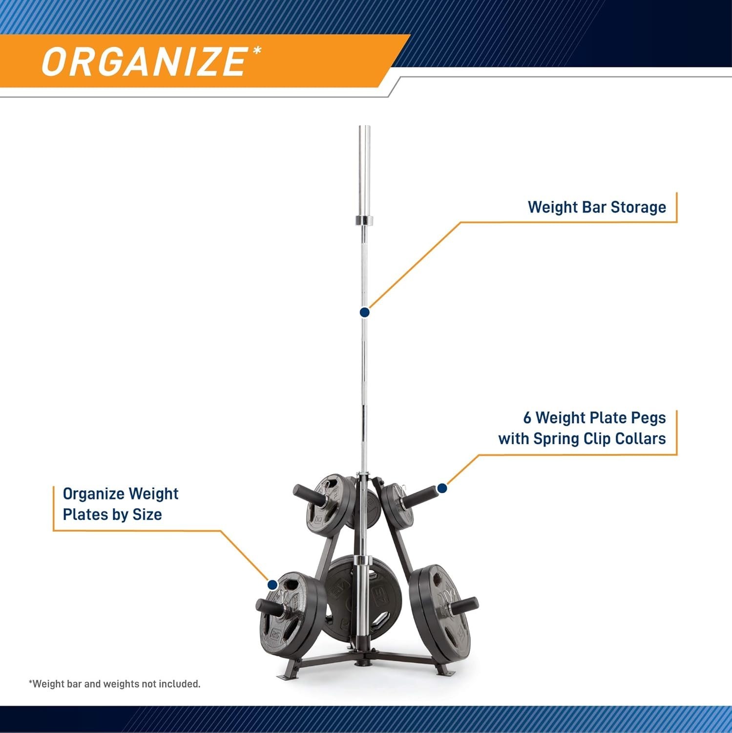 Compact and Durable Olympic Weight Tree for Efficient Plate Storage Solutions