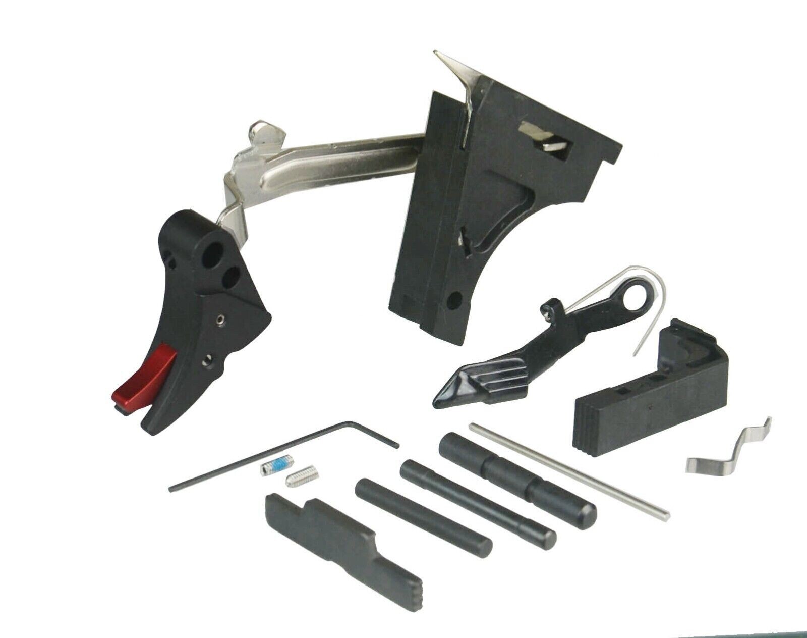 GLOCK 19 Gen 3 Lower Parts Kit LPK Adj Al Trigger Black /RED FOR G19 G 19