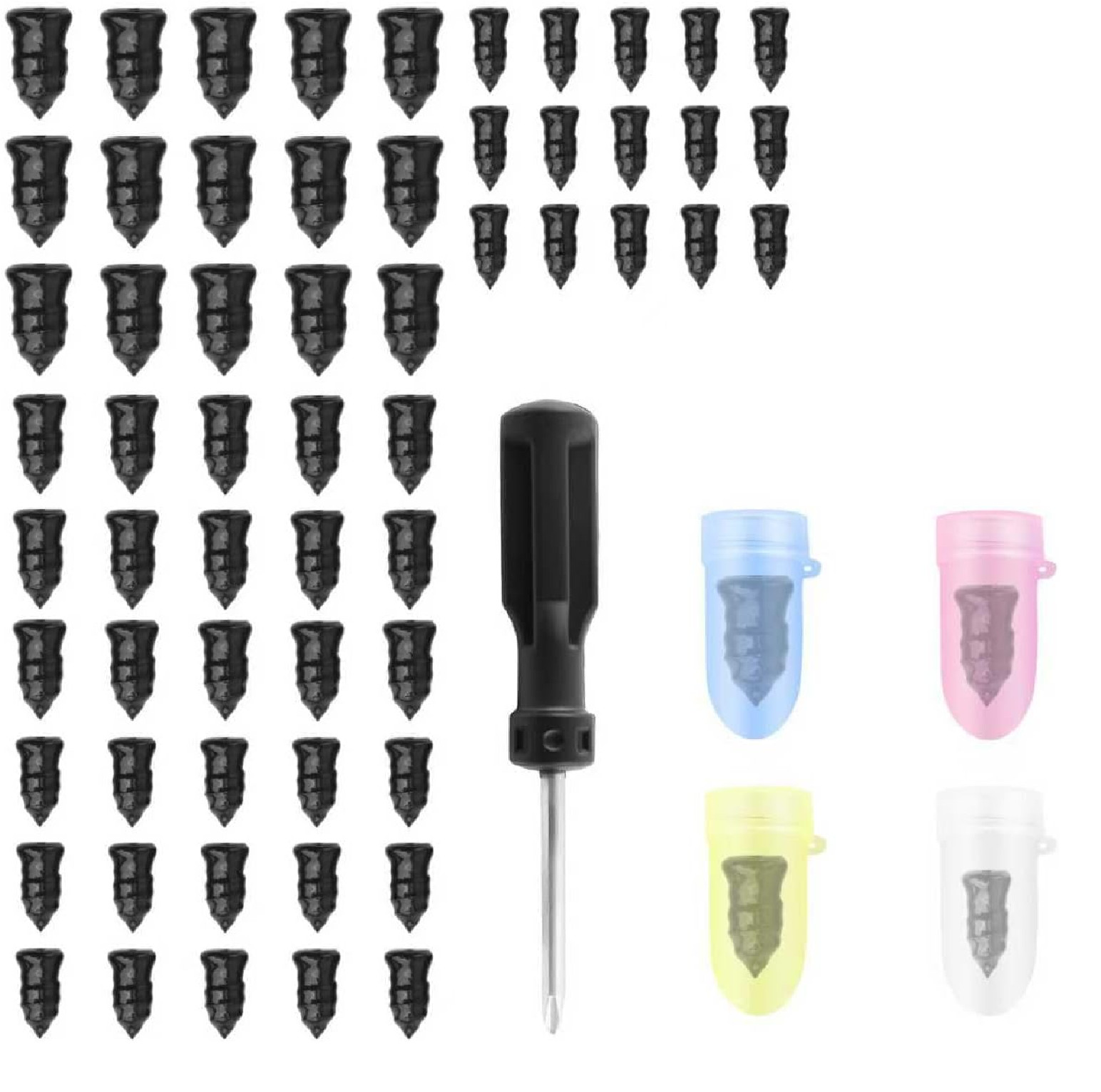 2026 Upgraded 60PCS Screw in Tire Plugs,Self-Service Tire Plugs Kit with Screwdr