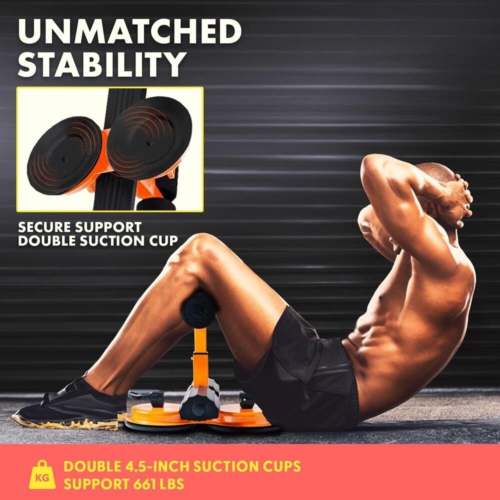 SQUATZ Abs Master Sit-up Bar – Sit Up Assistant Device Machine w/ Double Suction