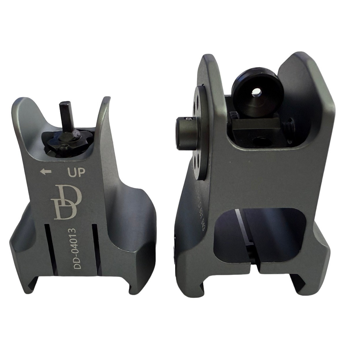 Gray For 1 Pair D &D Flip-up Low Profile Metal Sights Front/Rear Sights Set