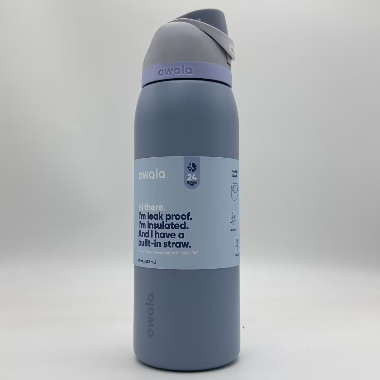 Owala 40oz FreeSip Water Bottle Sea Salt Sport Mug Top Quality