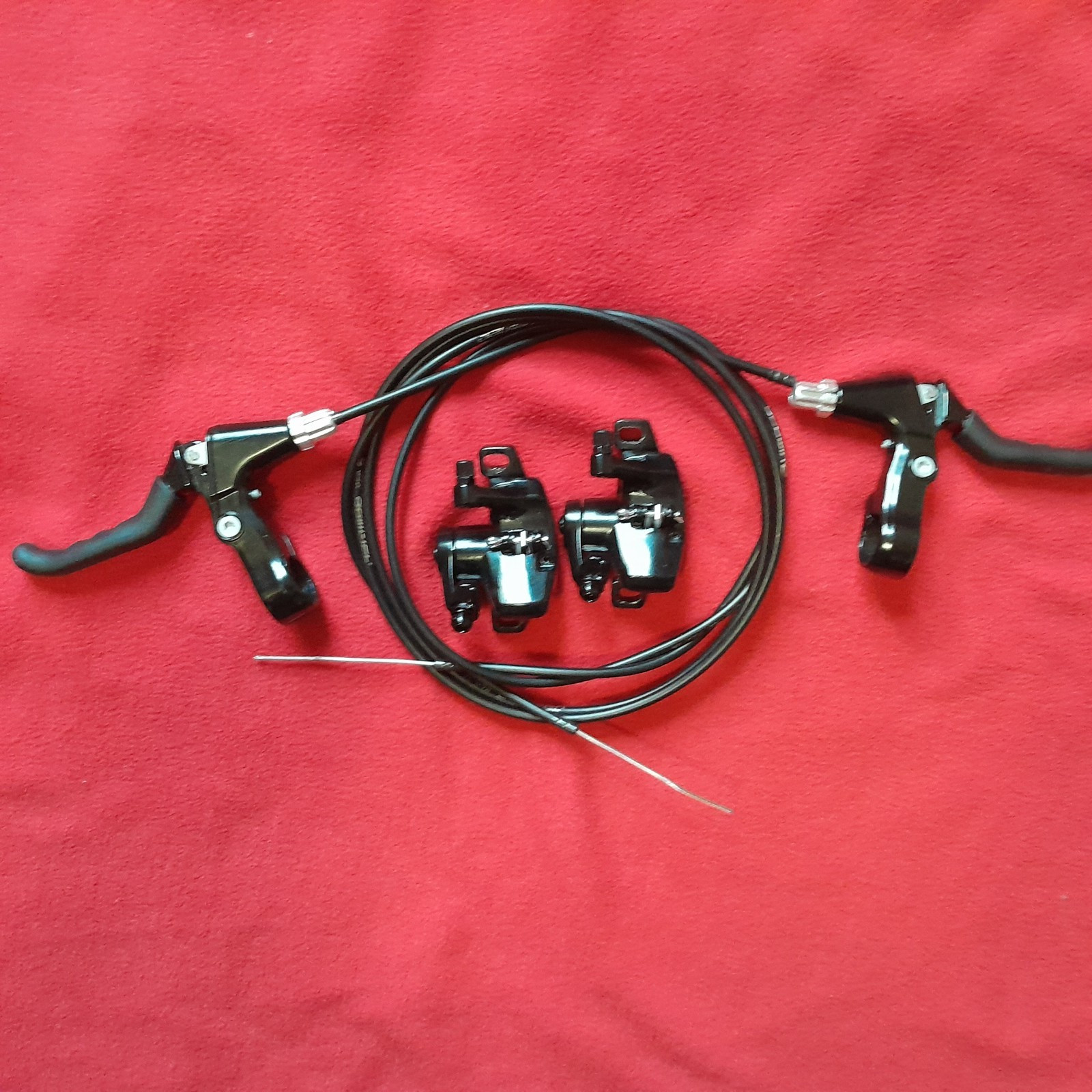 Complete Set of Alhonga Mechanical Disc Brakes Removed From A New Jones Bike