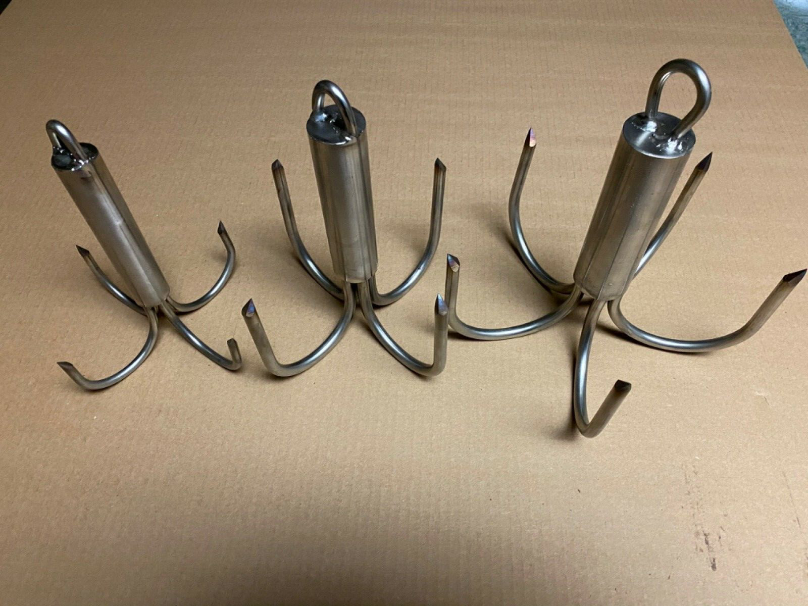 7 Inch Diameter Solid Stainless Welded Pier or Bridge Gaff With Eye For a Rope