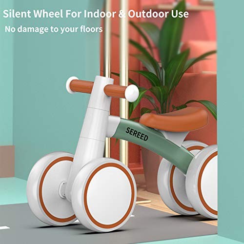 Baby Balance Bike for 1 Year Old Boys Girls 12-24 Month Toddler Balance Green