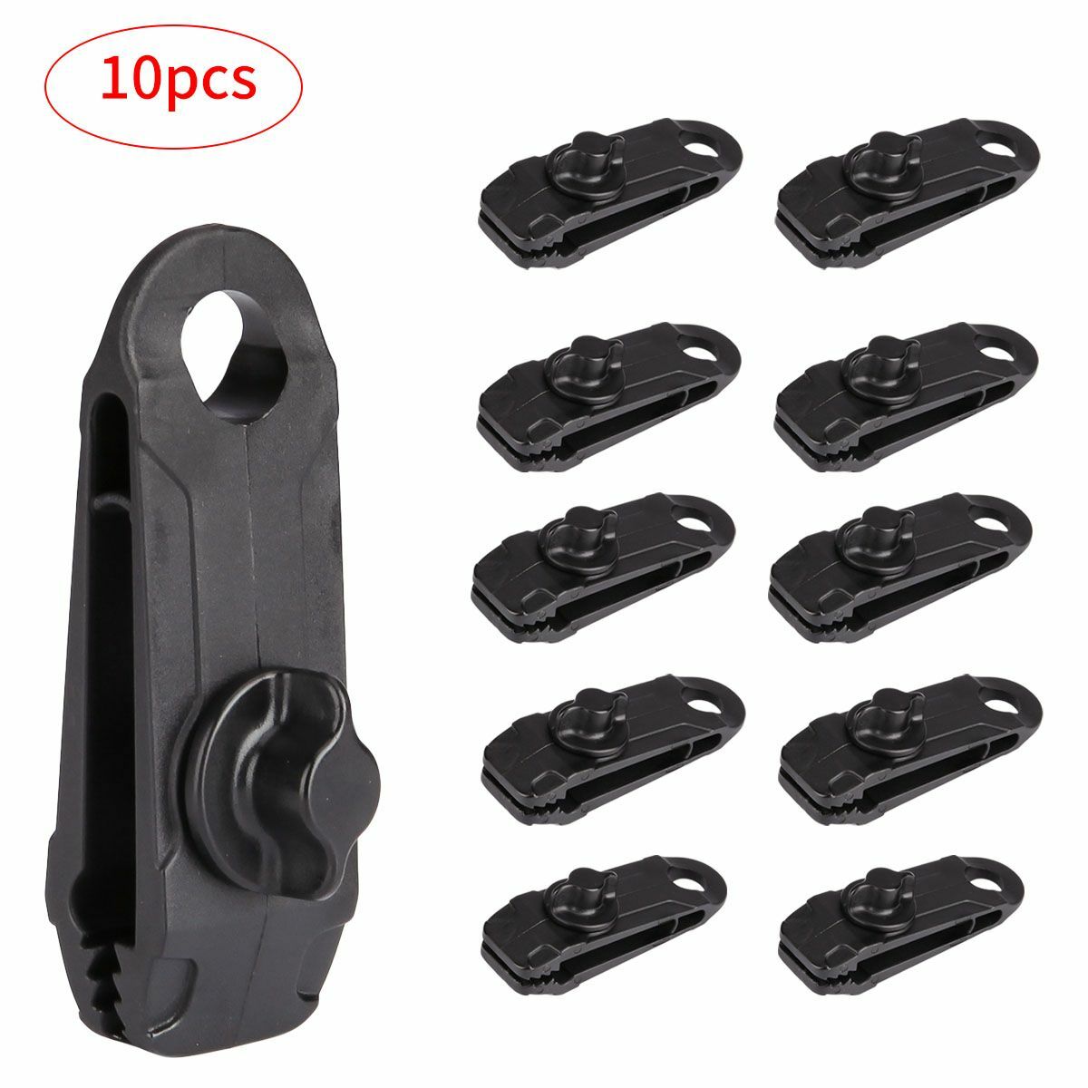 10/20/30Pcs Heavy Duty Tent Tarp Tarpaulin Clip Clamp Buckle Camping Tool Hanger
