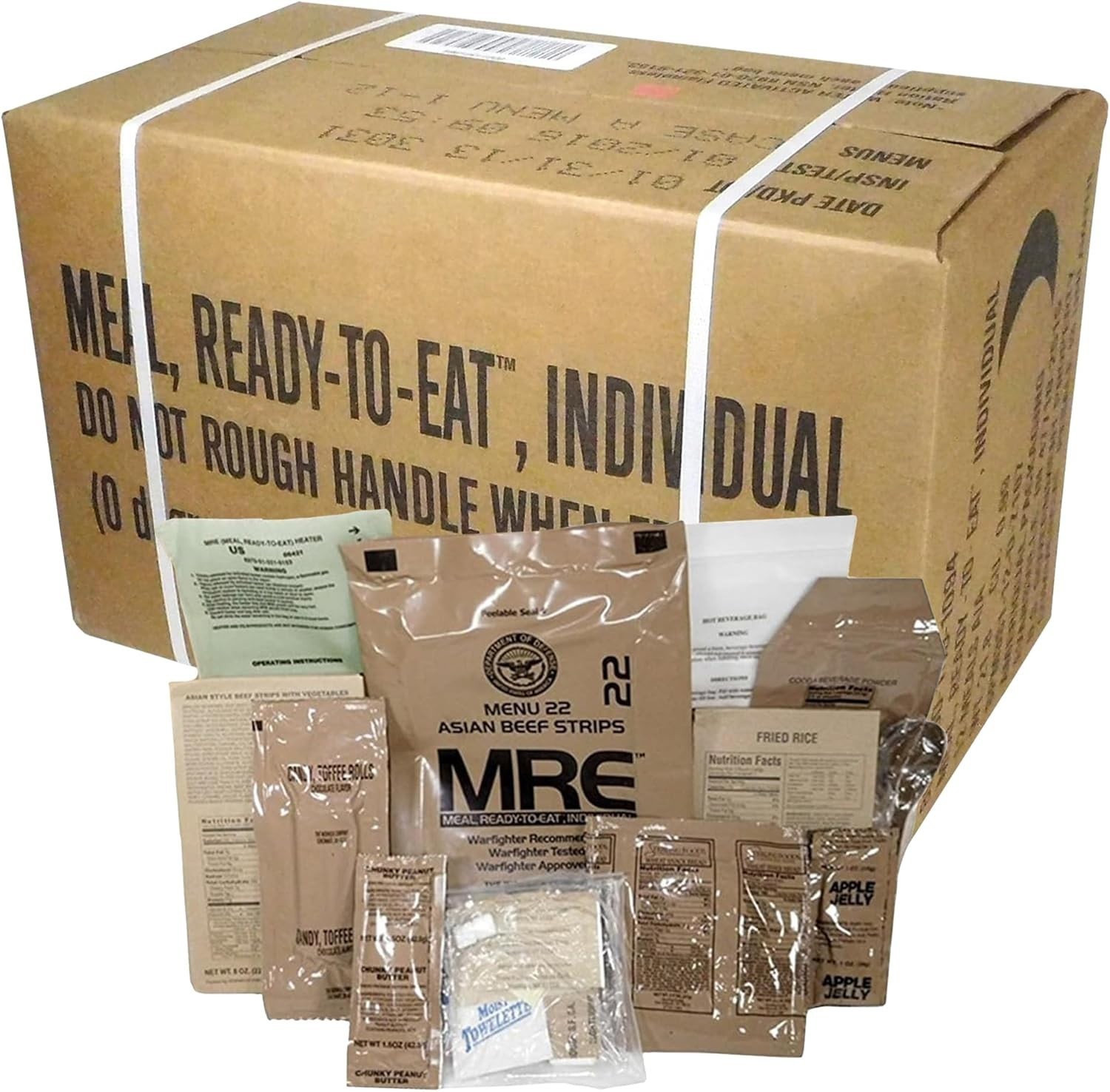 MRE U.S. Military Ready to Eat Meals INSP 2025 – Case, 1, 2, 4, 6 Pack Options