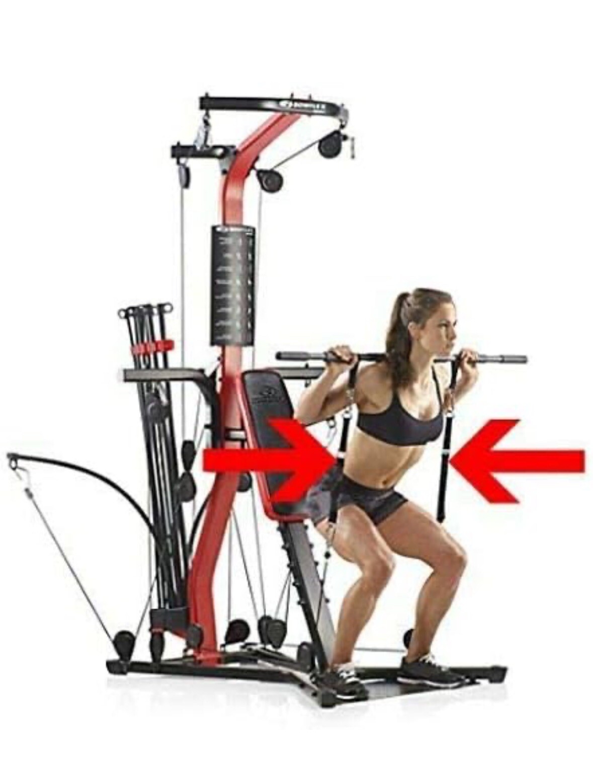 Bowflex Squat Bar Lat Tower Straps Pair Xtreme 2 / 2 SE Adjustable Strap 42″
