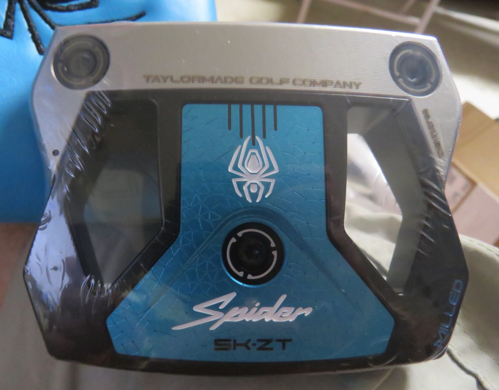 TaylorMade Spider SK-ZT Putter 35.5″ Blue Silver Right Handed w/Headcover