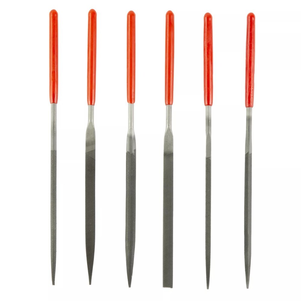 Birchwood Casey Black/Red Gunsmith File Set 6 Piece Set W/ Storage Case – GSFS