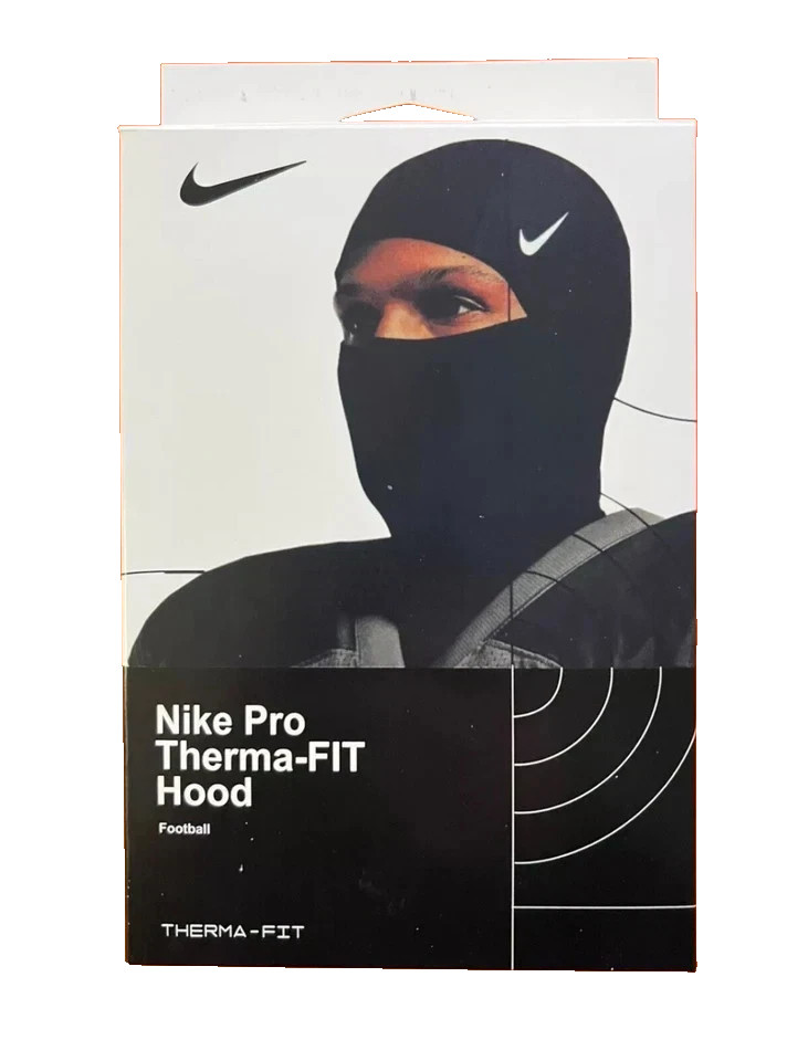 Nike Pro Therma-FIT Hyperwarm Hood Ski Mask Balaclava Black Running Hood NIB