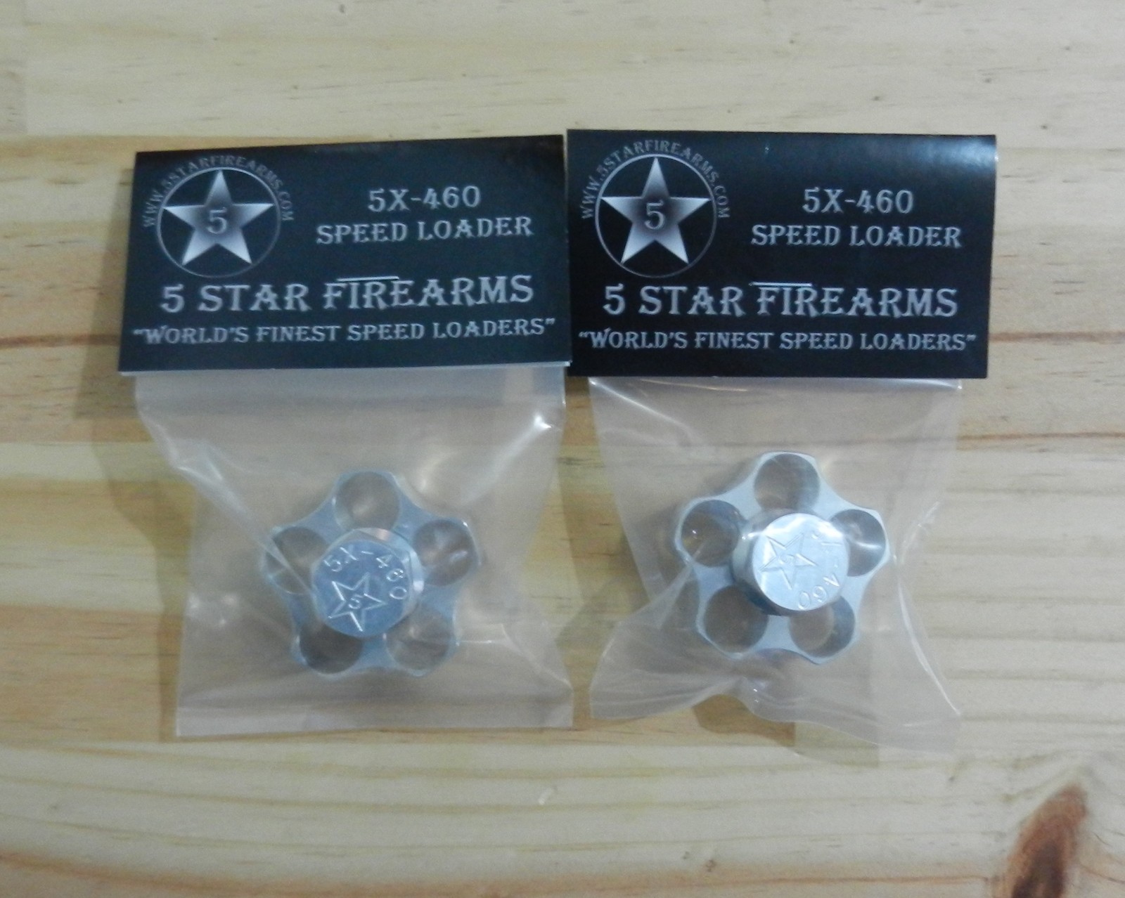 Aluminum Speedloader; For S&W 460, Super Rdhwk; Hlds 5 Rnds 460 S&W; 2pk; 5X-460
