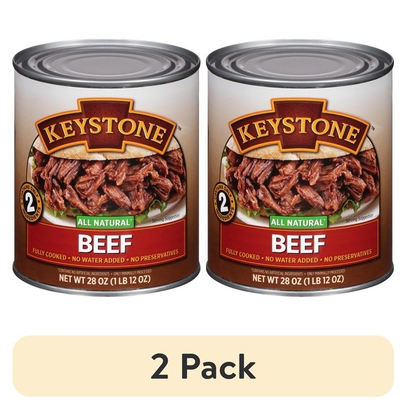 All Natural Fully Cooked Beef Can Pack 2 Ready to Eat Gluten Free Emergency Food