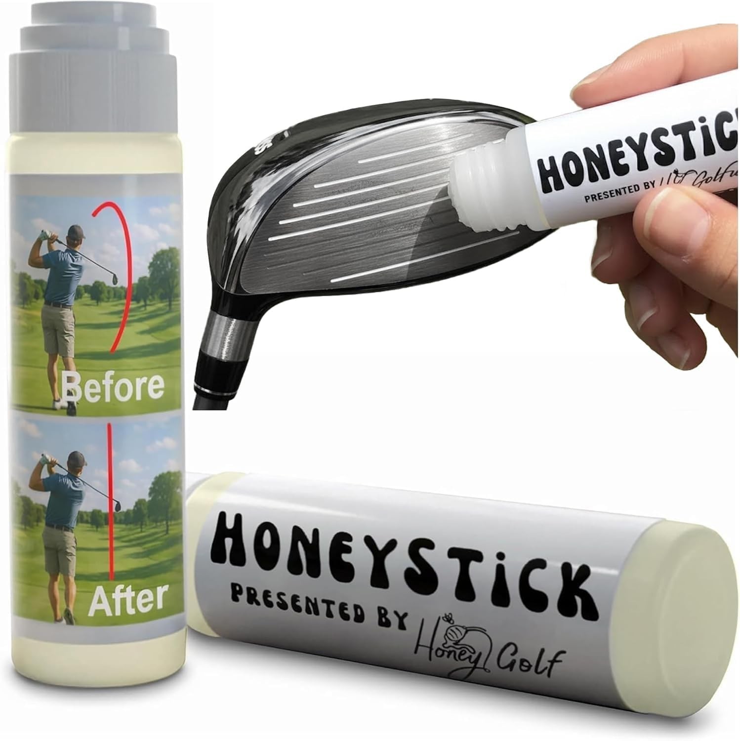 HoneyStick Anti-Slice Golf Gel – Perfect Tee Shots for Drivers & Irons 1.7oz