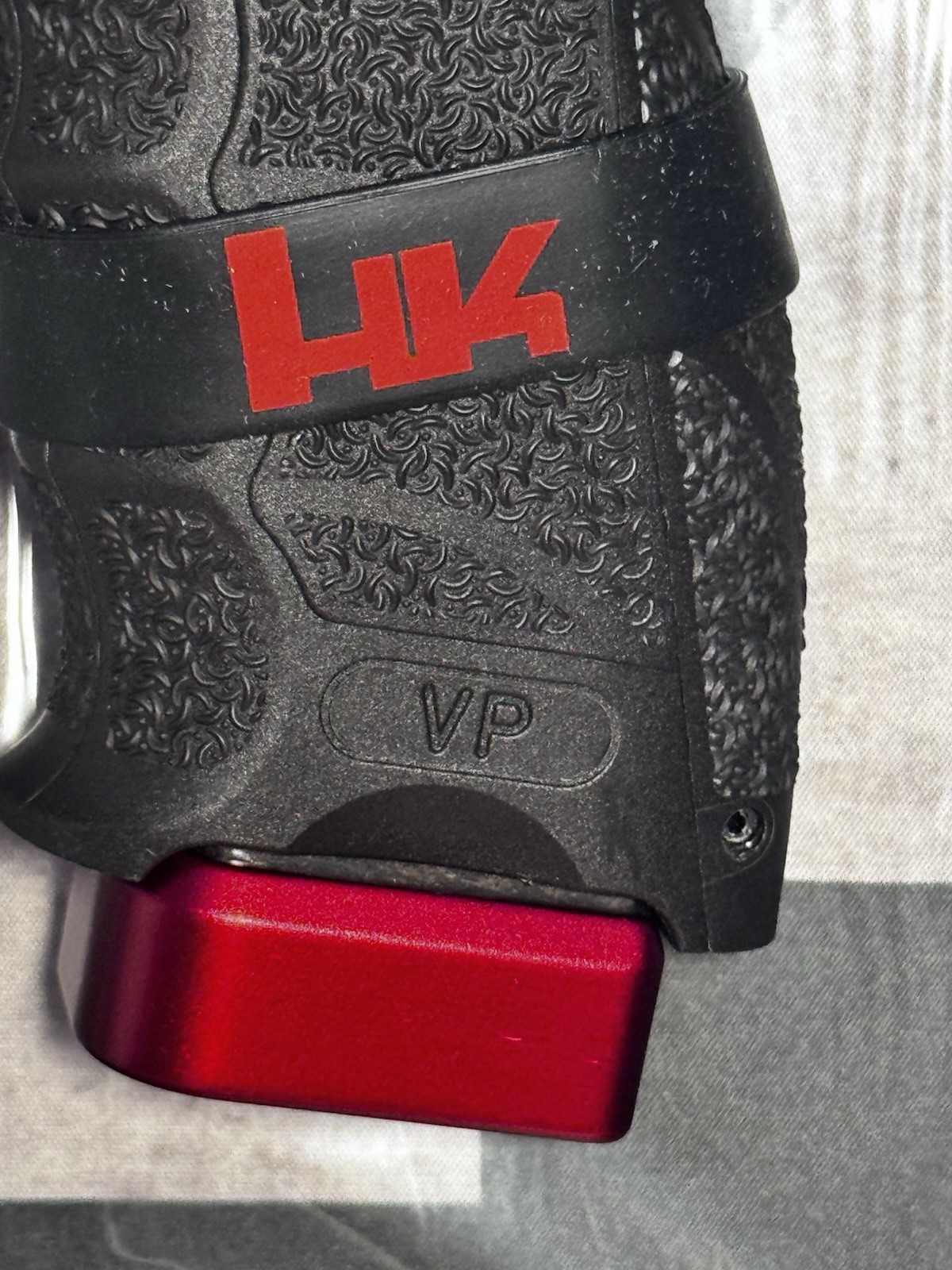 Heckler & Koch HK Genuine Rubber Pistol Grip Band Black W/ Dual Red HK Logo New