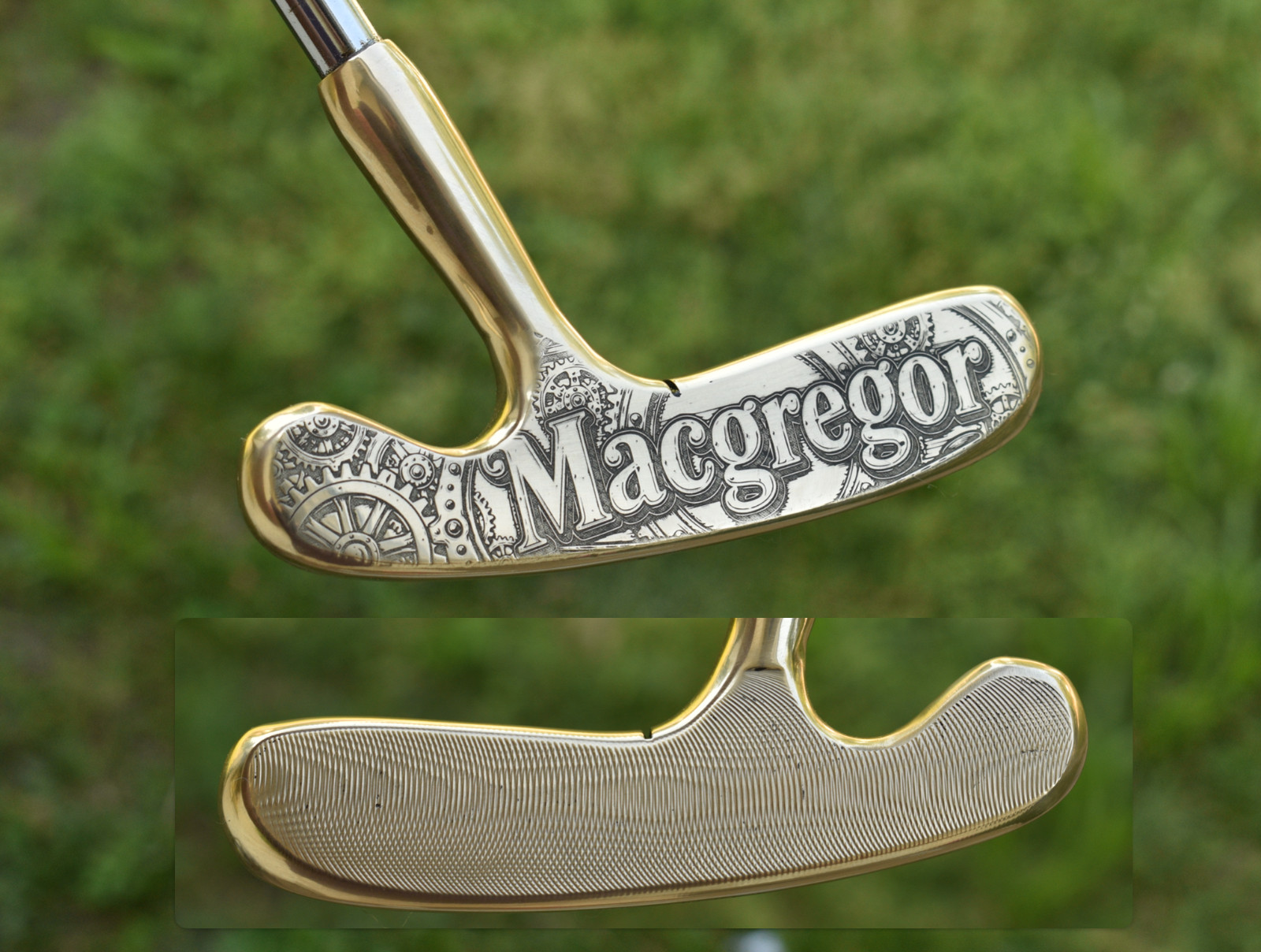 Stunning Custom Gold Macgregor 203 STEAMPUNK Design Blade Putter / MILLED RH LH