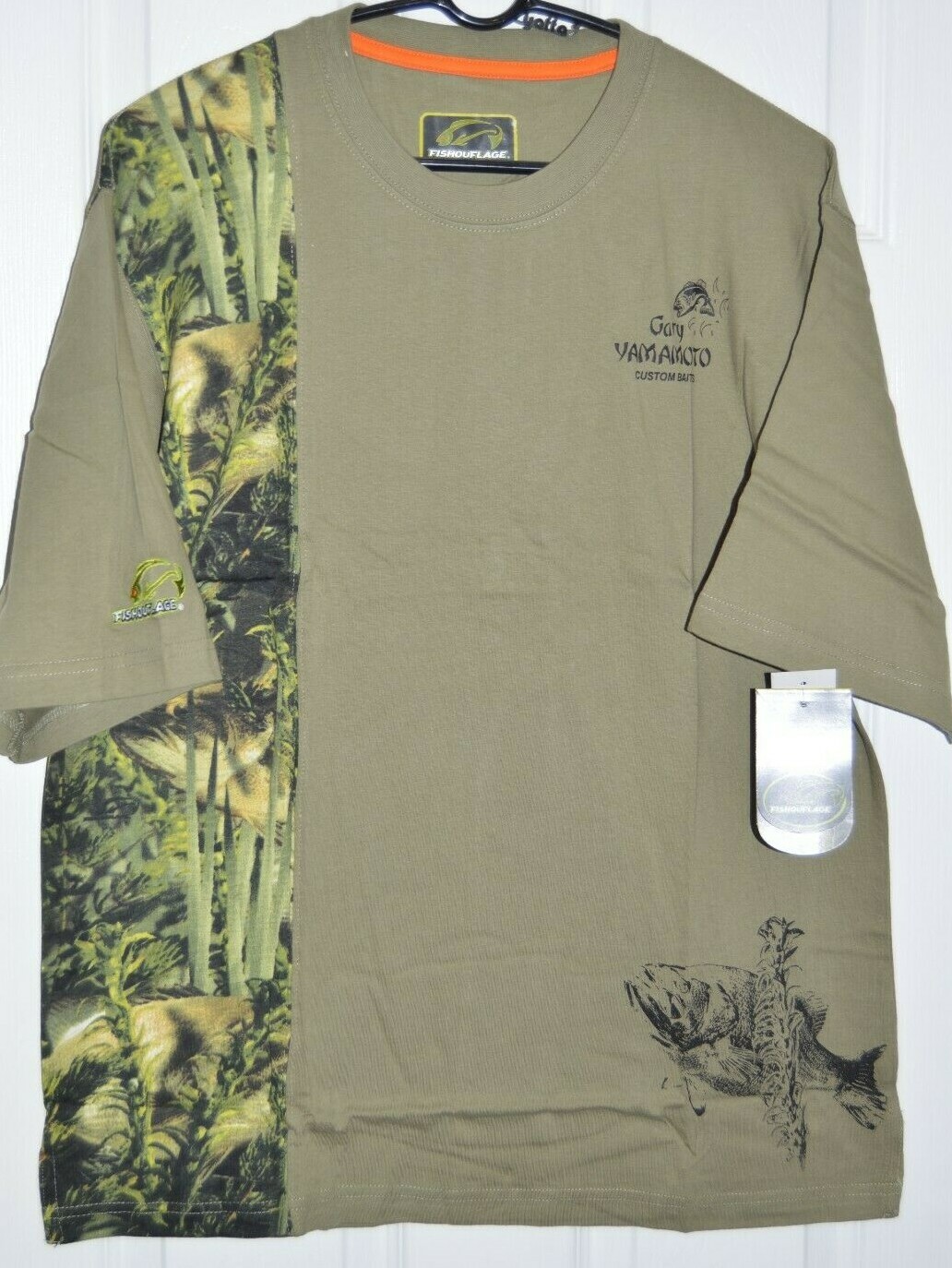 gary yamamoto bass short sleeve t-shirt fishouflage MOSS XL camo senko