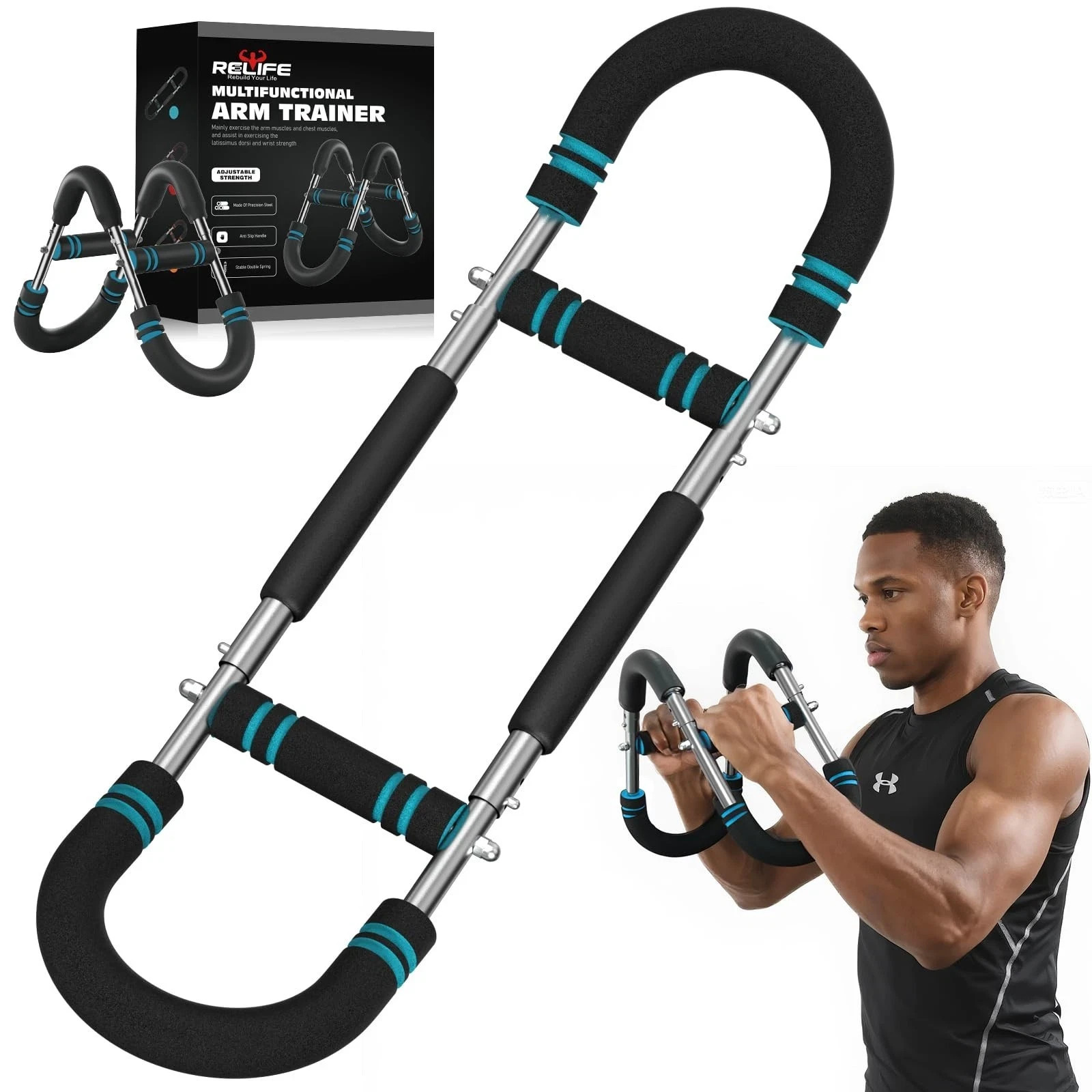 Relife Twister Arm Trainer, 40-80lbs Arm Trainer for Forearms & Chest Muscles..
