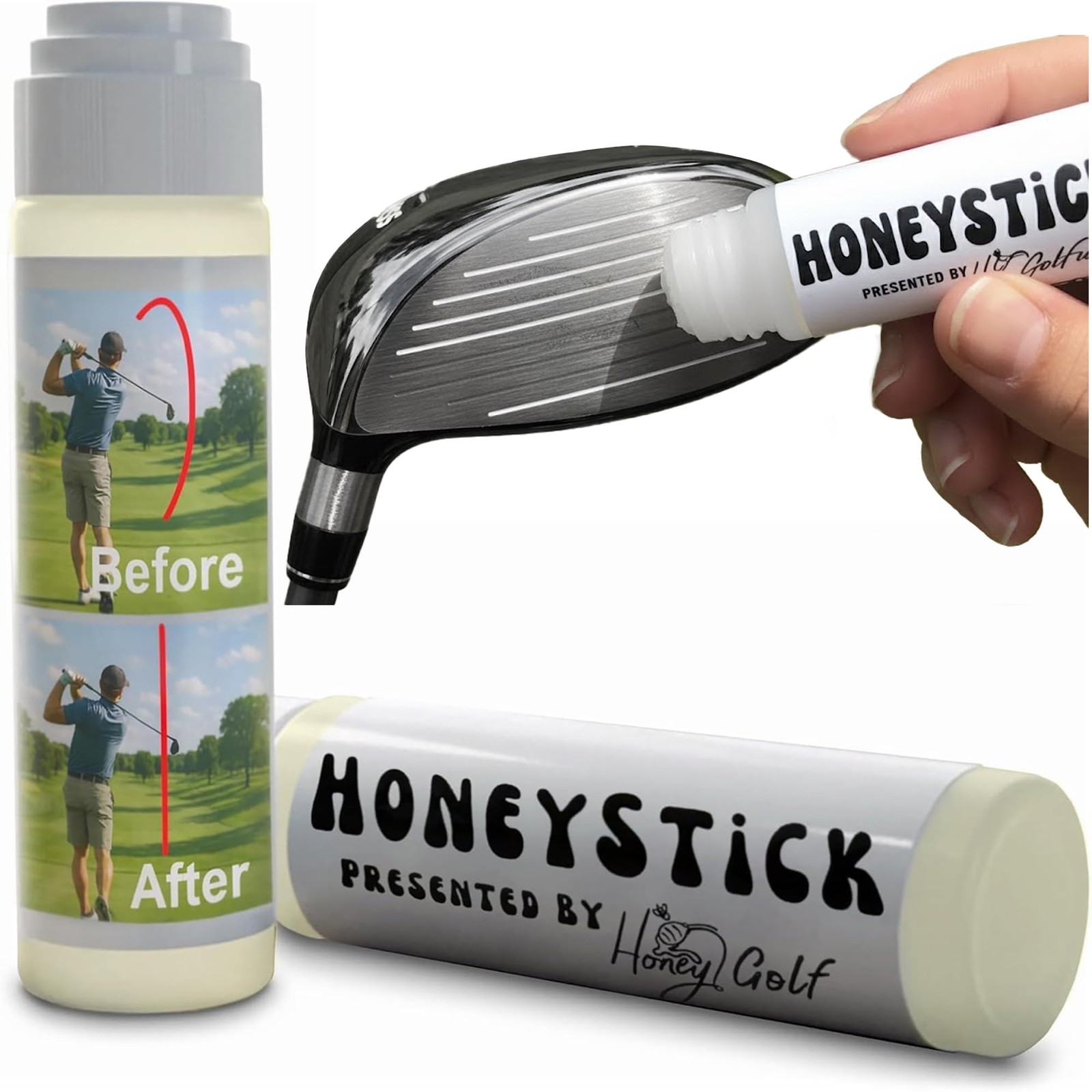 HoneyGolf HoneyStick Anti Slice Gel for Golf Clubs – Anti-Hook Spin Reducer f…