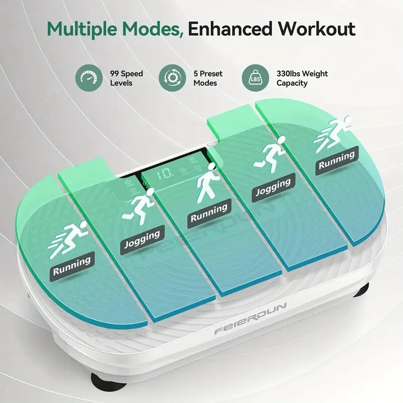 Whole Body Vibration Plate 330 LBS Capacity Multiple Modes for Toning Wellness