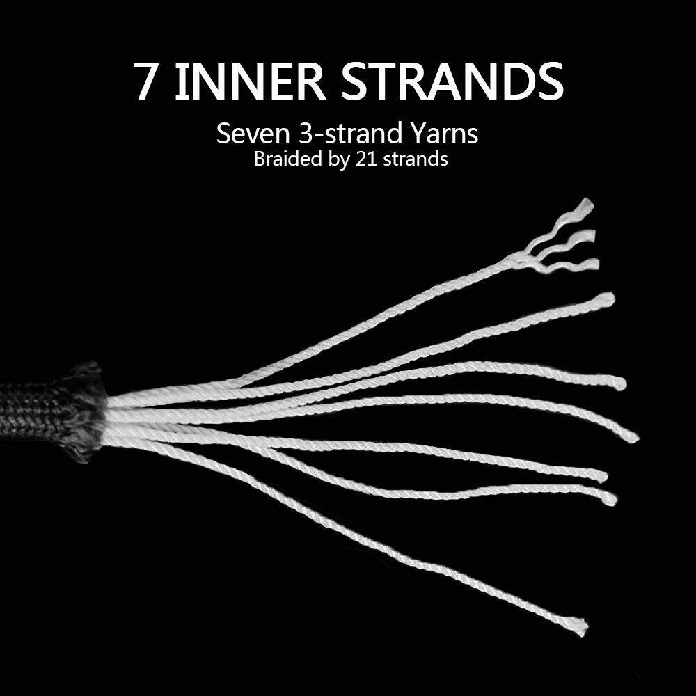 Nylon Paracord Parachute Cord Rope 550 Mil Spec Type III 7 Strand 50FT-1000FT