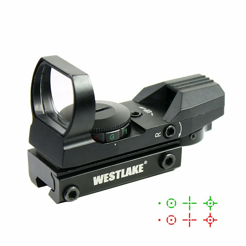 Tactical Holographic Reflex Red Green Dot Sight 4 Reticle – 11mm Dovetail Mount