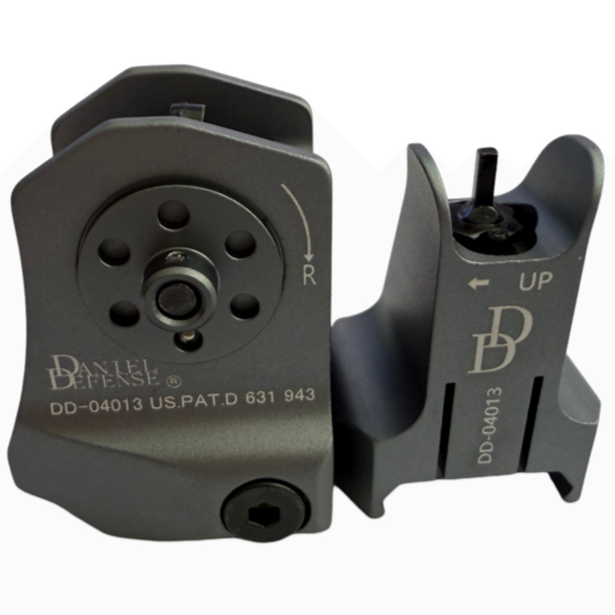 Gray For 1 Pair D &D Flip-up Low Profile Metal Sights Front/Rear Sights Set