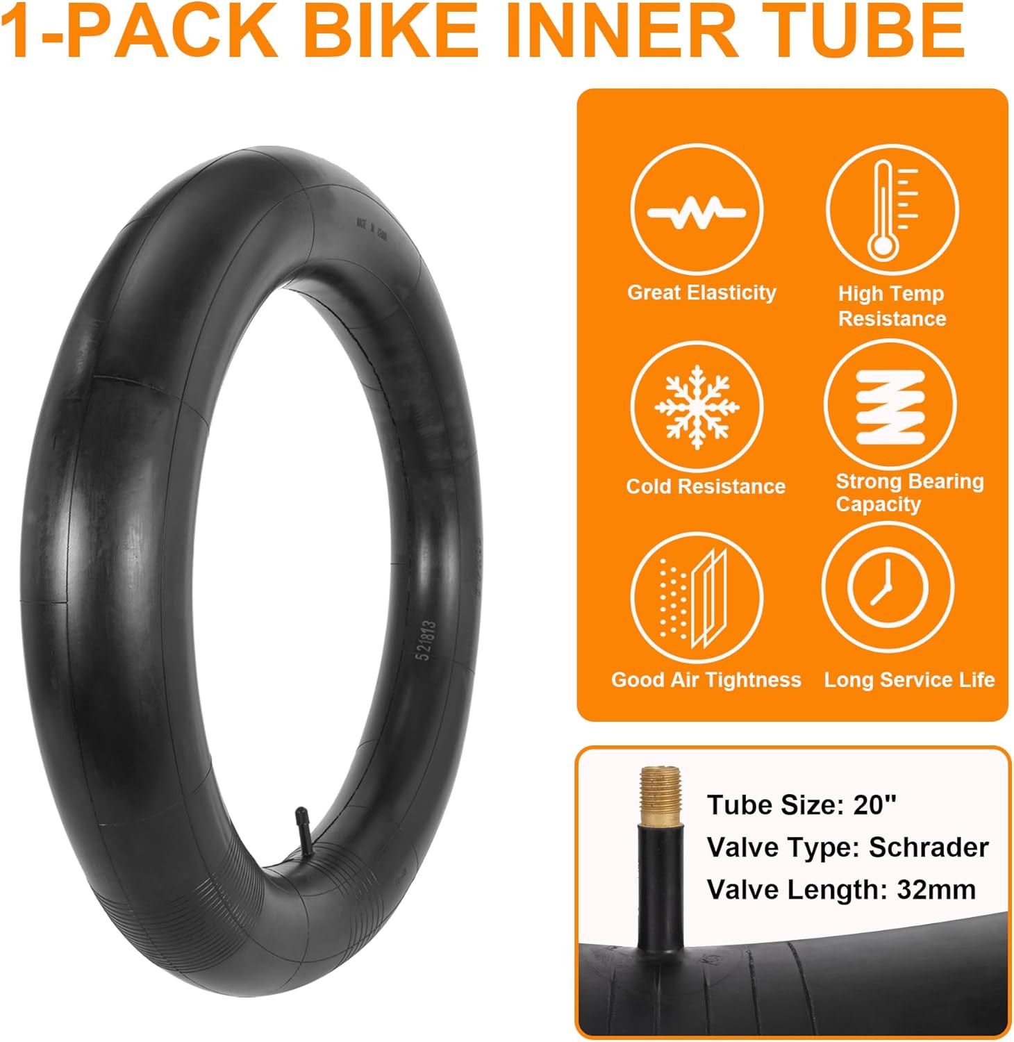 2-Pack 20X4.0 Fat Bike Tire, 20 Inch Mountain Bike Tires & Tubes Set, Folding Re