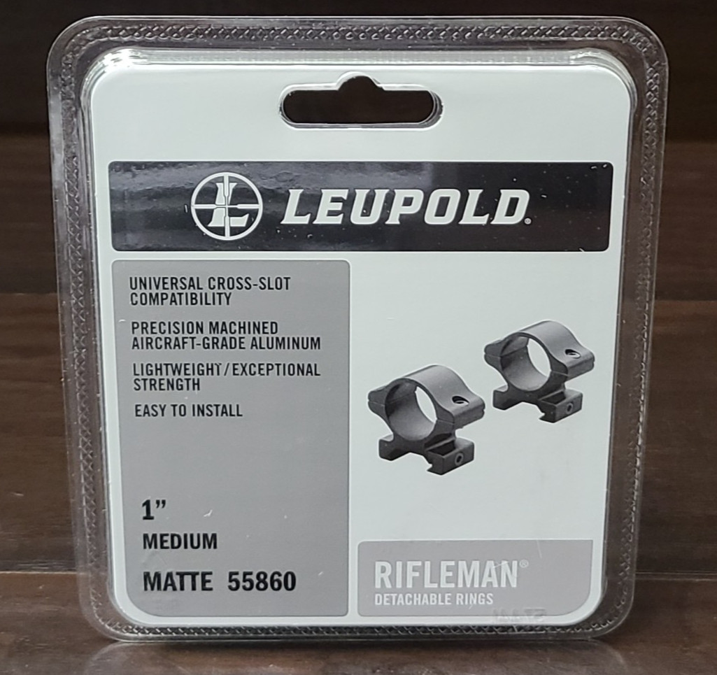 Leupold Rifleman 1″ Scope Mount Set – Detachable Medium Matte 55860 Lightweight