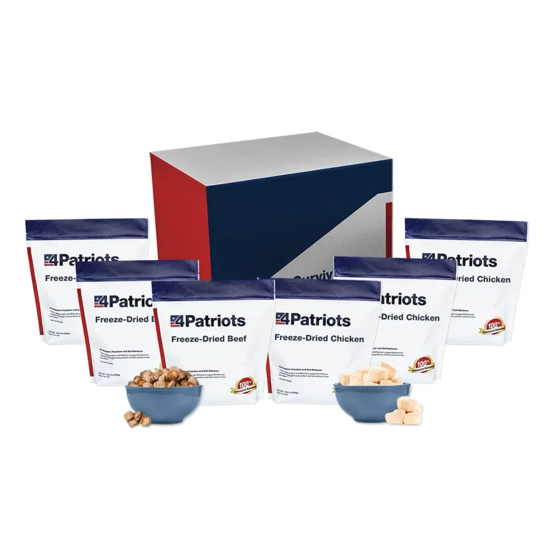 Emergency Survival Food Kit All Meat Freeze Dried Protein Meal Storage Box