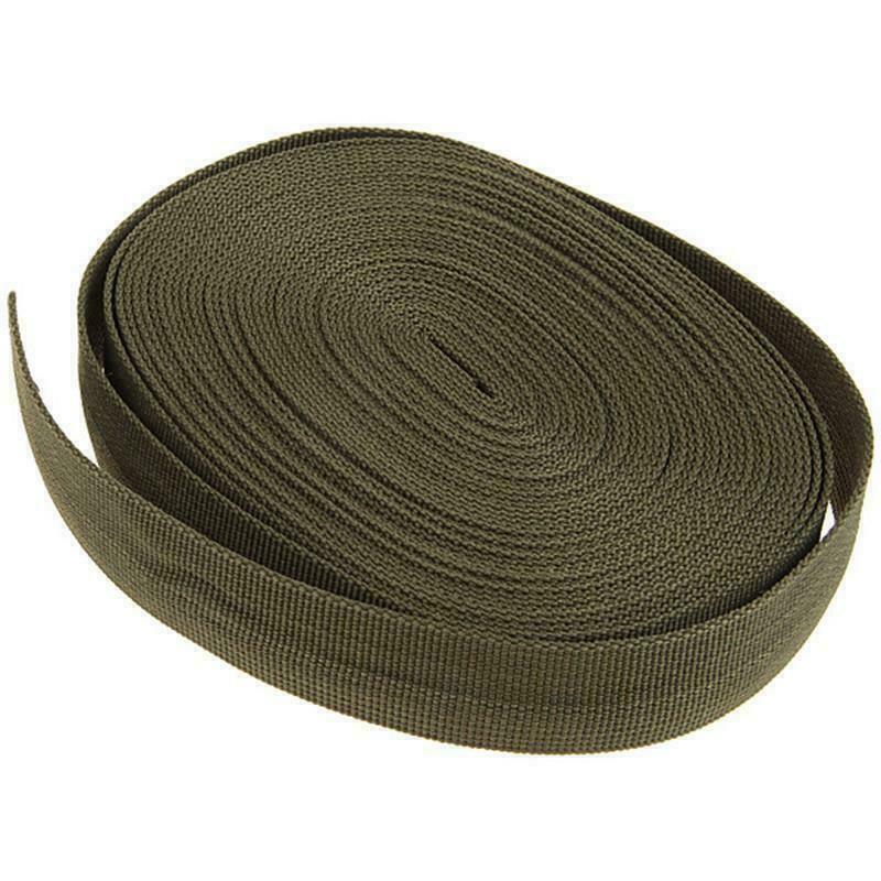 1 Inch Wide Black Nylon Heavy Webbing Strap, 10 M Nylon Strap US Shipping