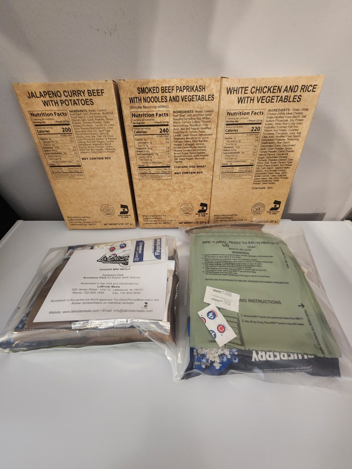USGI KOSHER RELIGIOUS MEALS READY TO EAT MRE CASE 2026 INSP DATE