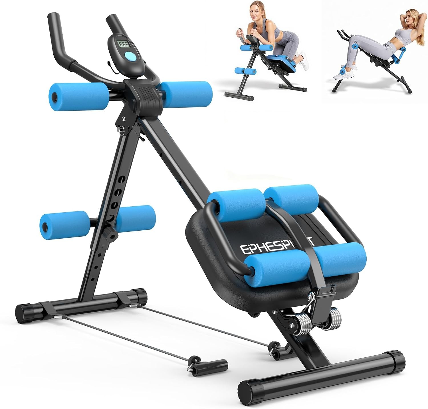 Multifunctional Ab Machine Crunch & Sit-Up Core Trainer Adjustable Ab Trainer