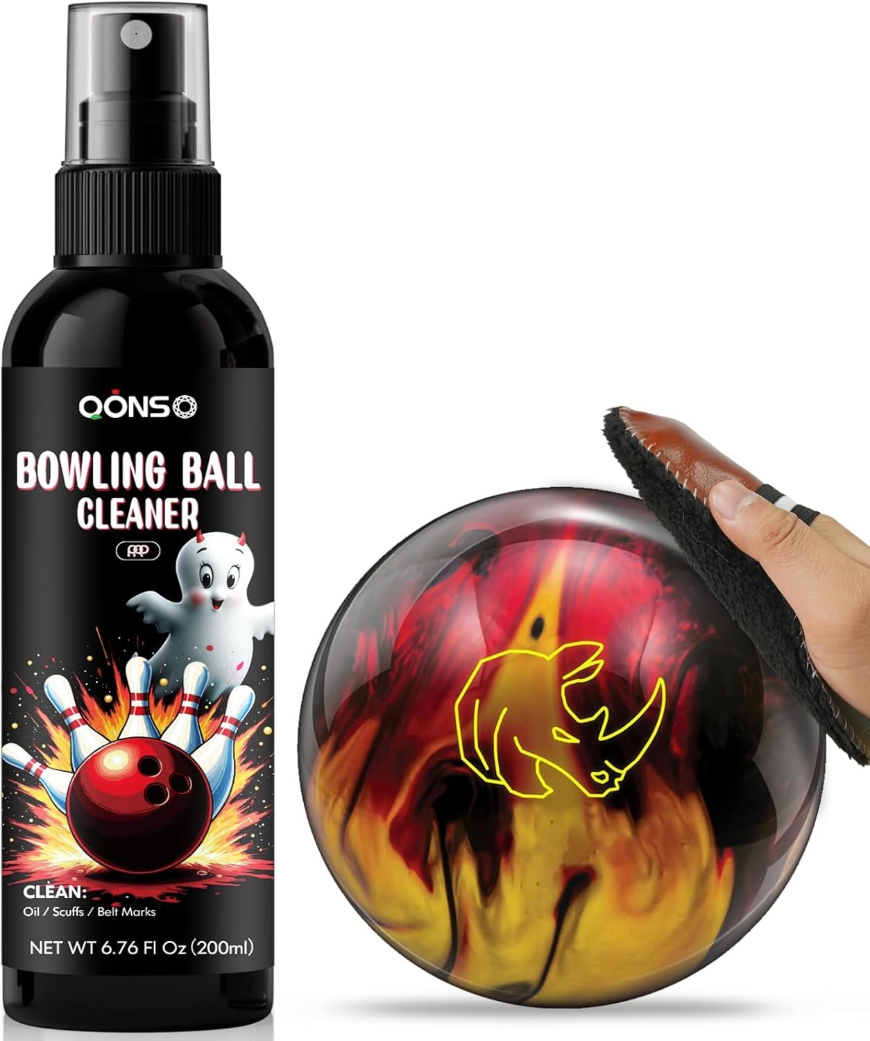 Bowling Ball Cleaner Spray – 1 Pack Bowling Cleaner Set with Cleaning Towel