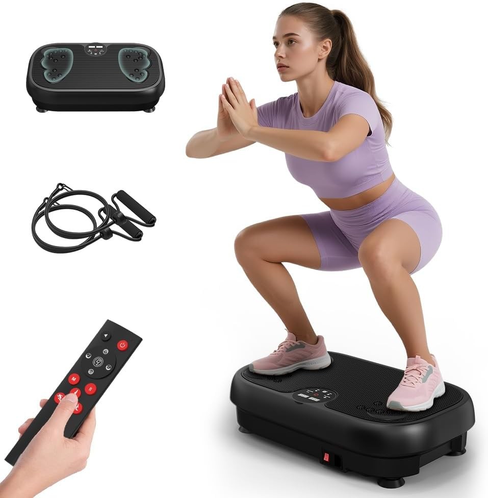 Relife Vibration Plate 440Lbs Lymphatic Weight Loss Resistance Bands