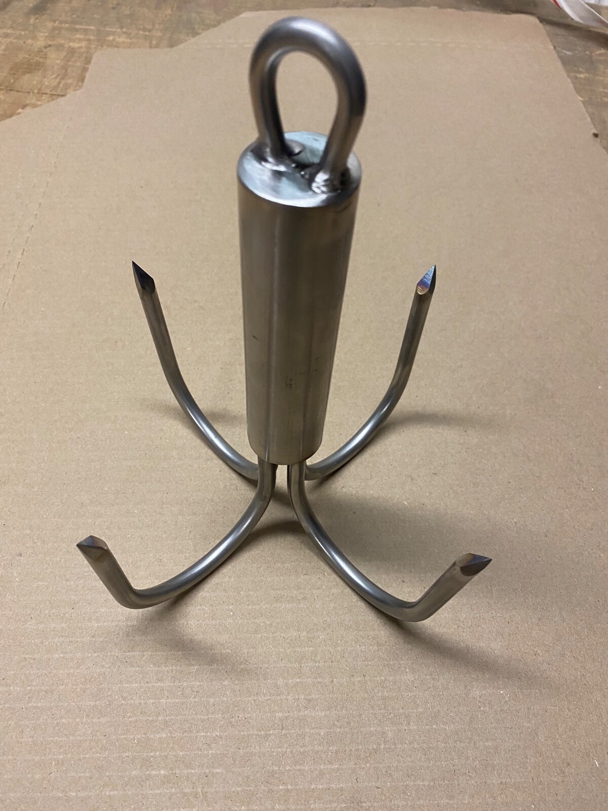 7 Inch Diameter Solid Stainless Welded Pier or Bridge Gaff With Eye For a Rope