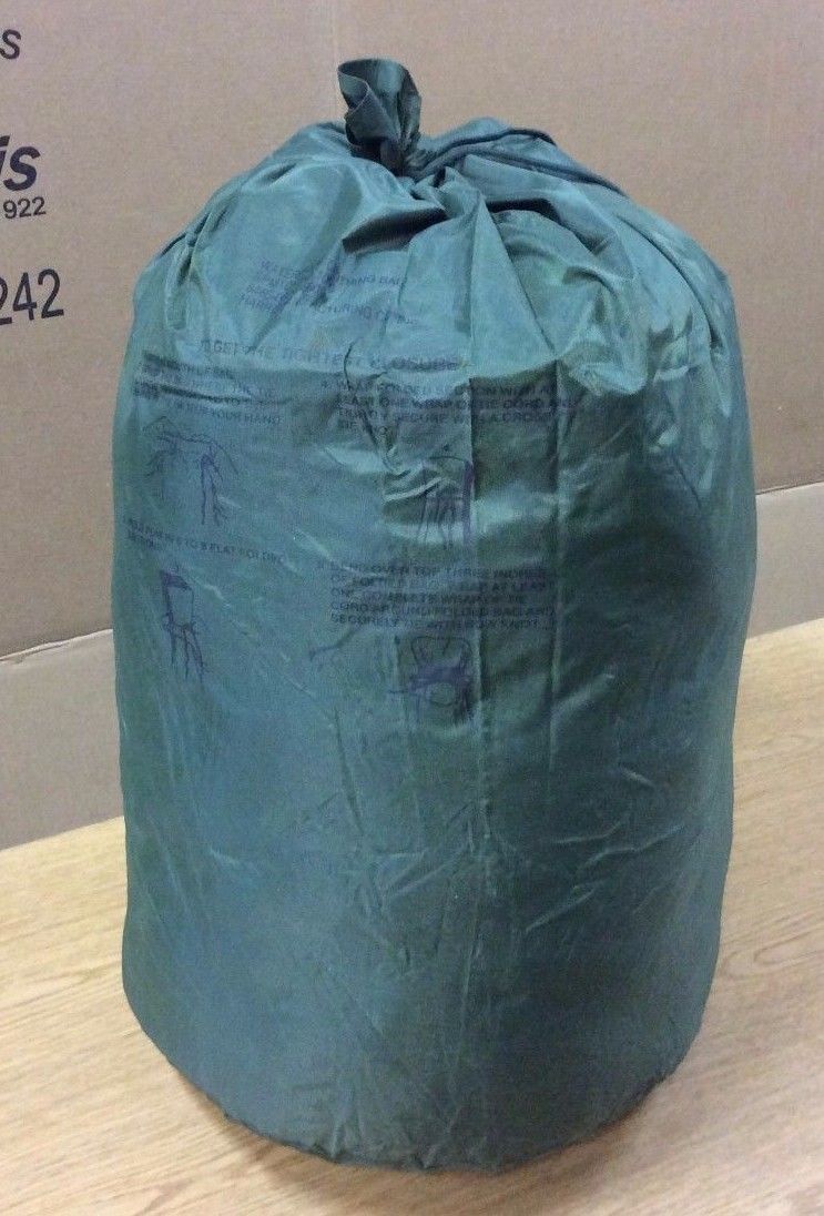 US Army Waterproof Clothing Bag Clothes Gear Wet Weather Laundry Bag Military VG