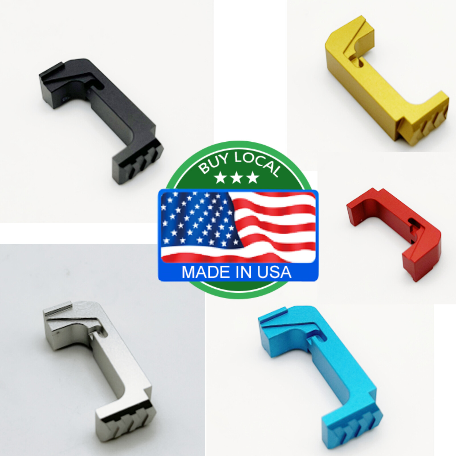 Extended Magazine Release for Glock 43x 48 Aluminum Black Gold Red Blue Silver