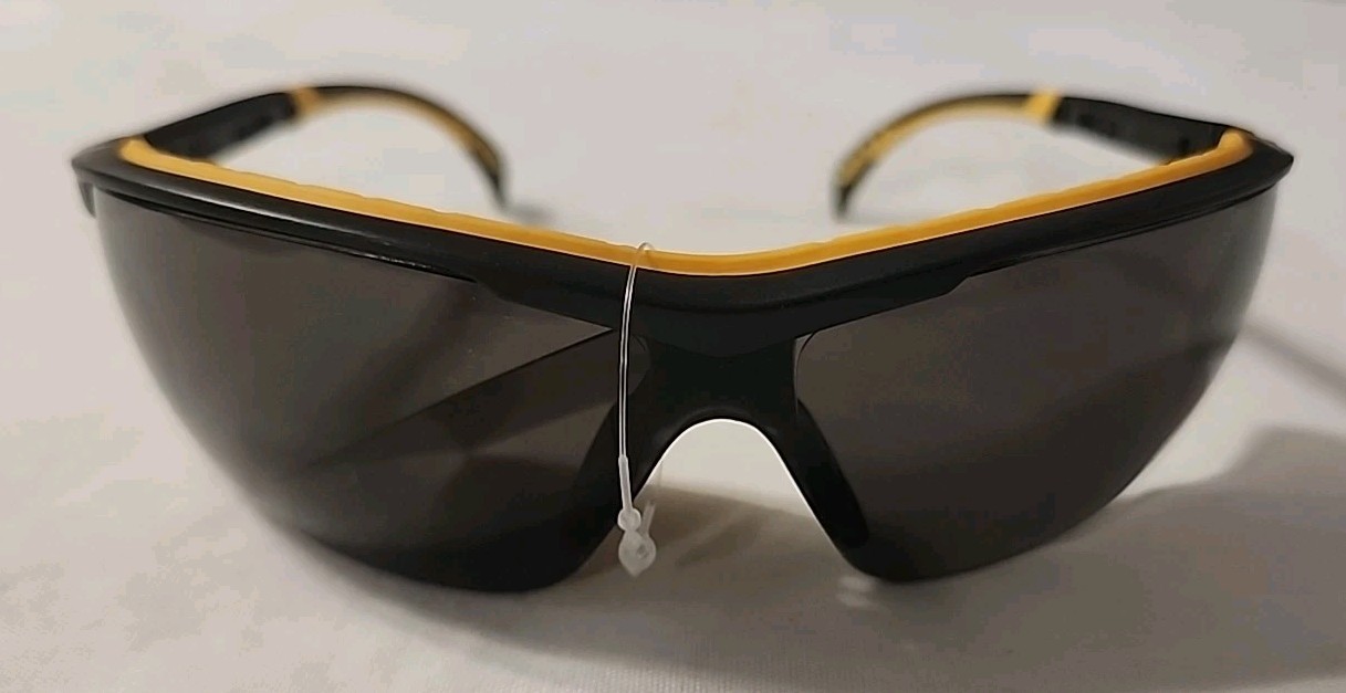 DeWalt DC Safety Glasses, Black Frame, Smoke Lens #DPG55-2D 99.9% UV protection